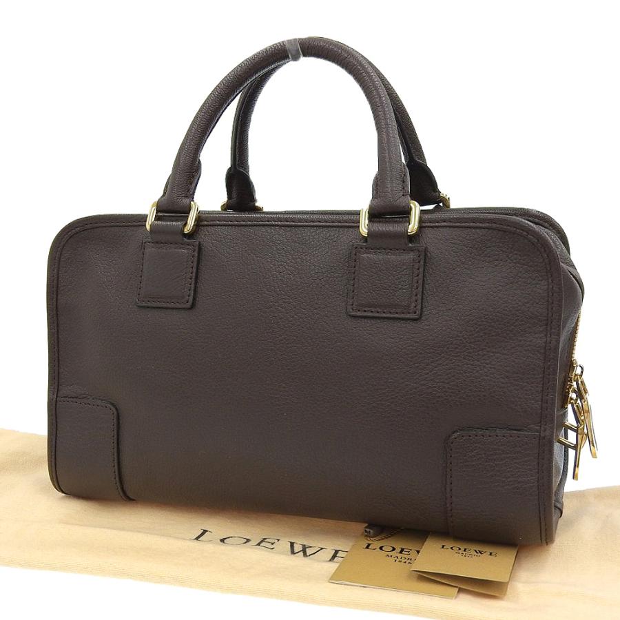 LOEWE（ロエベ） 【中古】LOEWE アマソナ28 ハンドバッグ ダーク 
