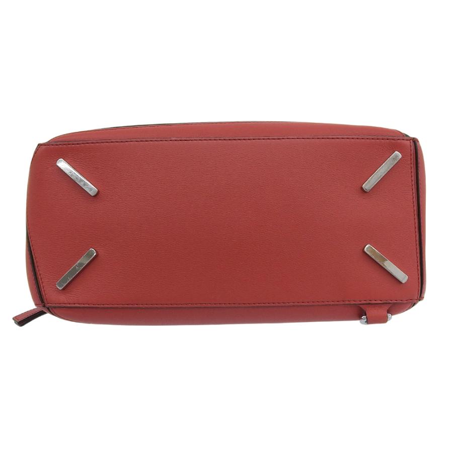 LOEWE レザー ハンドバッグ 赤 LOEWE（ロエベ） センダ ハンドバッグ ロゴ ショルダーバッグ