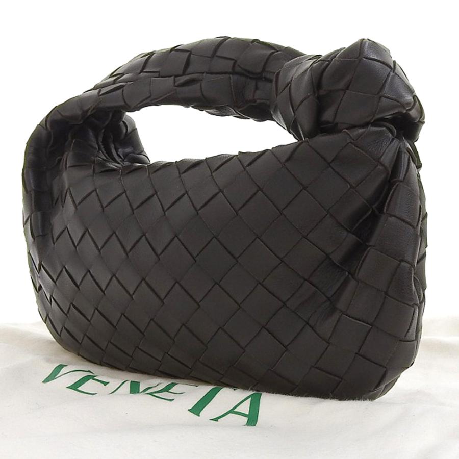 ＊USED＊ボッテガヴェネタ イントレチャート レザー ハンドバッグ 黒 BOTTEGA VENETA】ボッテガヴェネタ『イントレチャート ミディアム