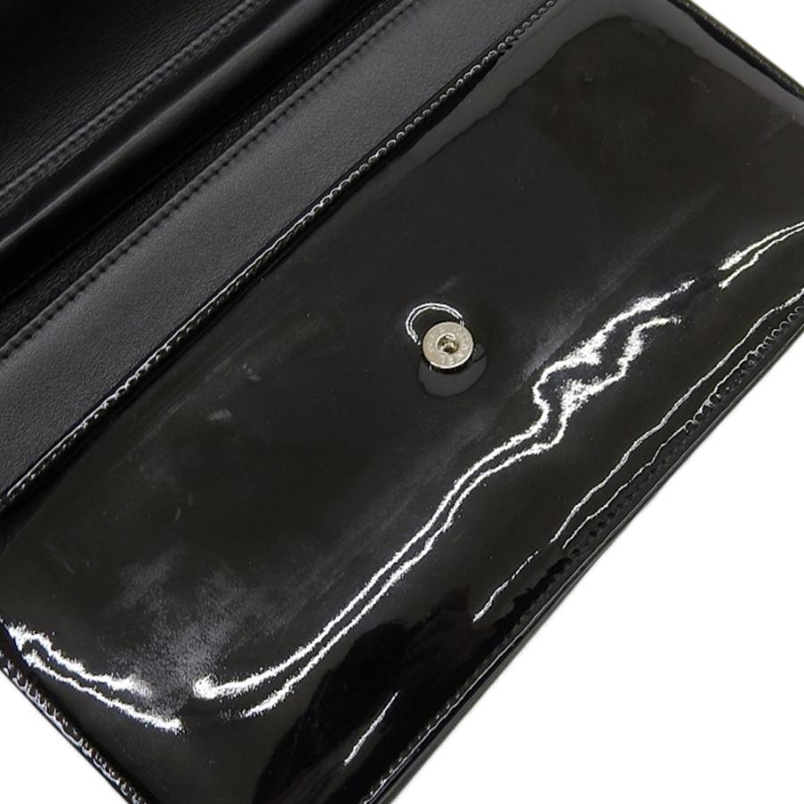 【中古】シャネル メイクアップライン ココマーク チェーンウォレット ショルダーバッグ 17番台 エナメル ブラック CHANEL【質屋】_3