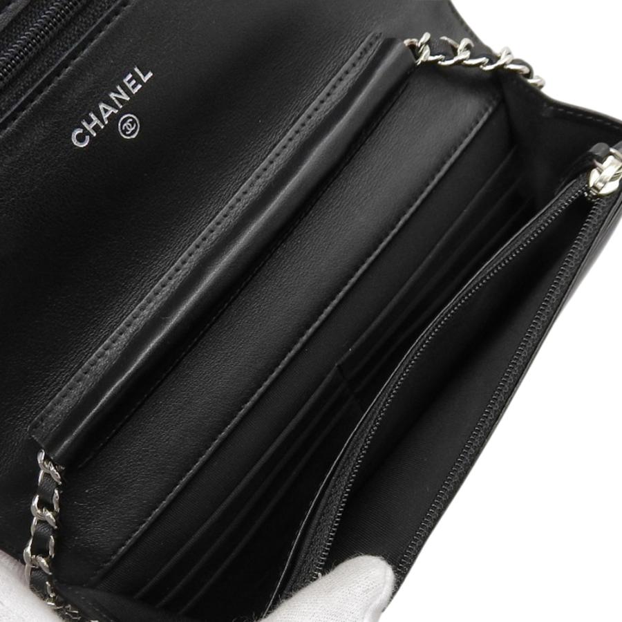 【中古】シャネル メイクアップライン ココマーク チェーンウォレット ショルダーバッグ 17番台 エナメル ブラック CHANEL【質屋】_4