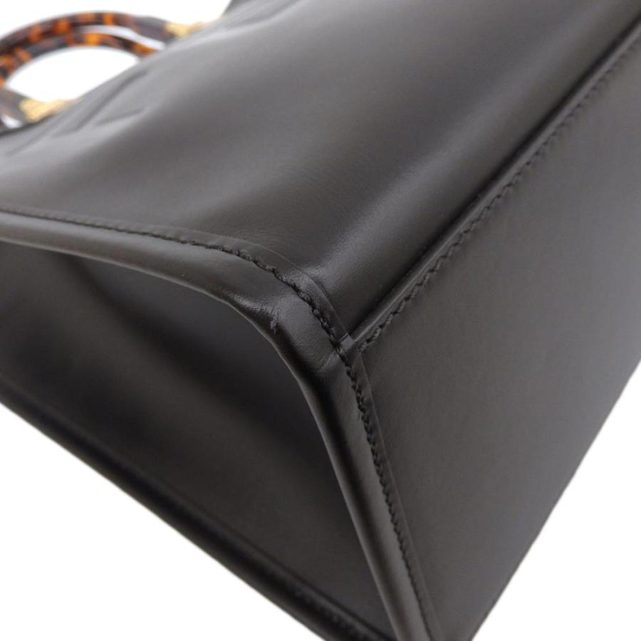 【中古】FENDI フェンディ サンシャインミディアム ハンドバッグ ショルダーバッグ 2WAYバッグ ブラック カーフレザー 【質屋】_2