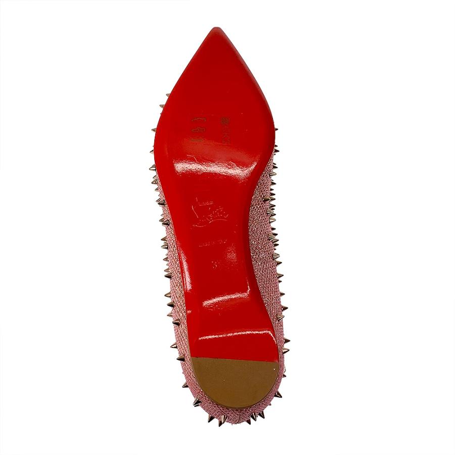 【中古】Christian Louboutin クリスチャンルブタン スタッズ グリッター パンプス size37 23.5cm ピンク【質屋】【代引き手数料無料】_6