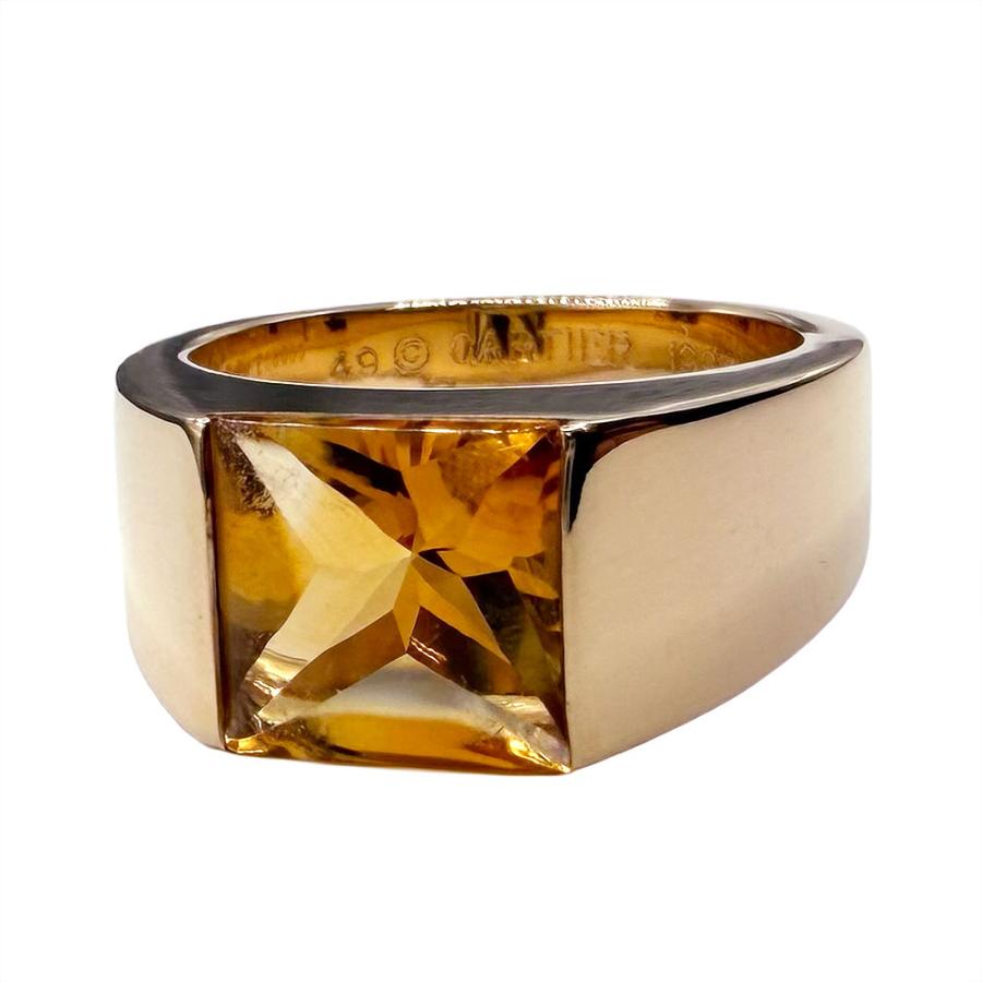 Cartier（カルティエ） 【中古】Cartier タンク シトリン リング 指輪 