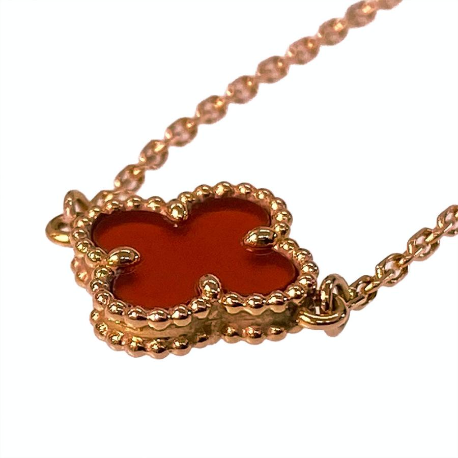 【中古】Van Cleef & Arpels ヴァンクリーフ＆アーペル スウィート アルハンブラ ブレスレット 750PG　カーネリアン【質屋】