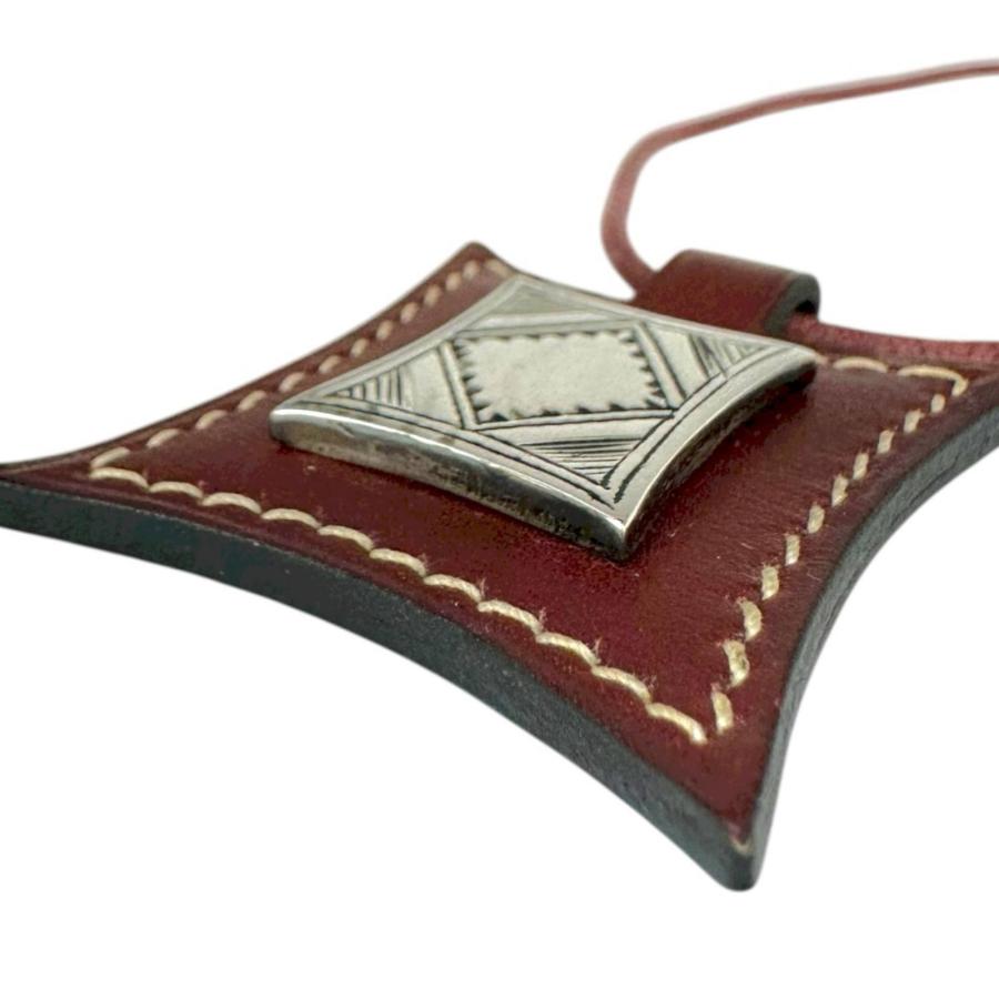 HERMES エルメス トゥアレグ レザー ネックレス ブラウン HERMES（エルメス） 【中古】エルメス トゥアレグ ネックレス □F刻印