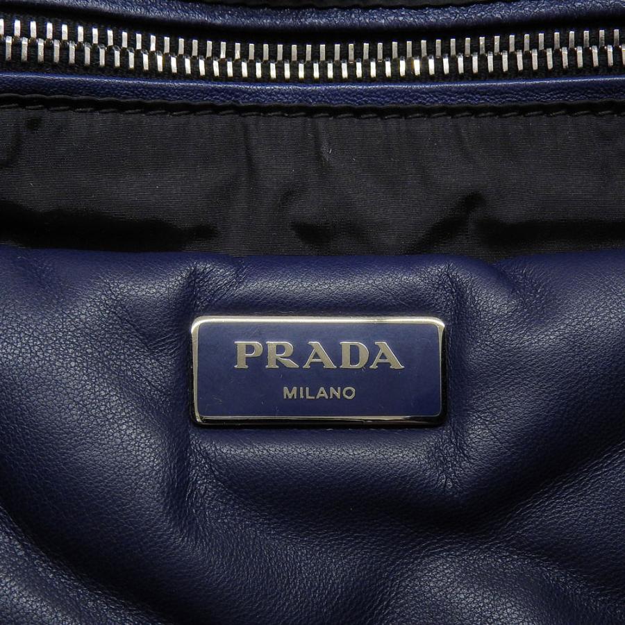 【中古】プラダ ナッパボンバー 2WAY トートバッグ トートバッグ レザー ネイビー PRADA【質屋】【代引き手数料無料】_7