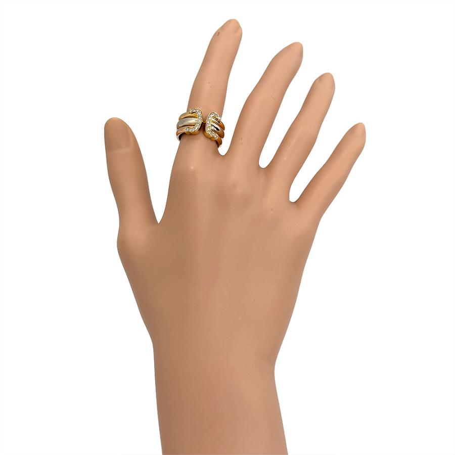 【美品】カルティエ 2C ダイヤモンド リング スモールワイド SM 750 Cartier（カルティエ） 【中古】 2C ダイヤ リング 指輪 750YG / 750WG
