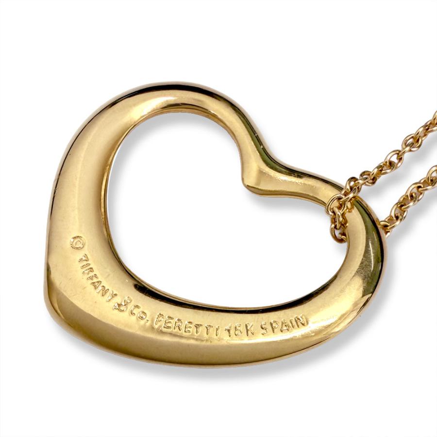 【中古】 ティファニー オープンハート ネックレス 750YG ゴールドカラー TIFFANY&Co.【質屋】【代引き手数料無料】_2