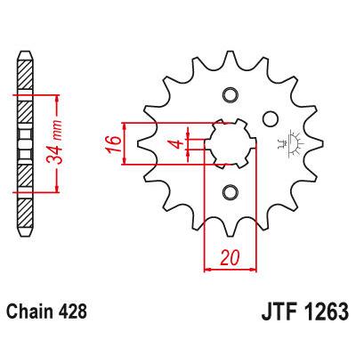 JT SPROCKET JTスプロケット JTF1263.14（スチール） YZ80 RM80 TF100