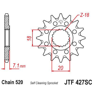 JT SPROCKET JTスプロケット JTF427.13SC(スチール) RM100 JT SPROCKET JTスプロケット JTF427.13SC(スチール) RM100