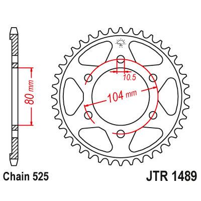 JT SPROCKET JTスプロケット JTR1489.40（スチール）ZZ-R600 ZX-6R