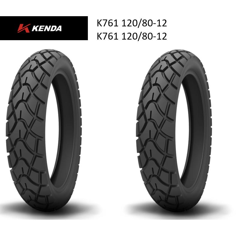 再入荷 前後2本セット KENDA（ケンダ）K761  120/80-12 65J チューブレスタイヤ エイプ ストリートマジック フロント・リア等に！ | 