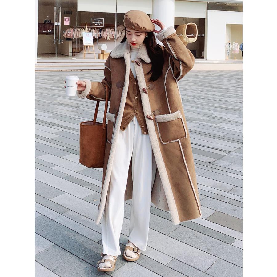 アウター コート もこもこアウター ロングコート ムートンコート 
