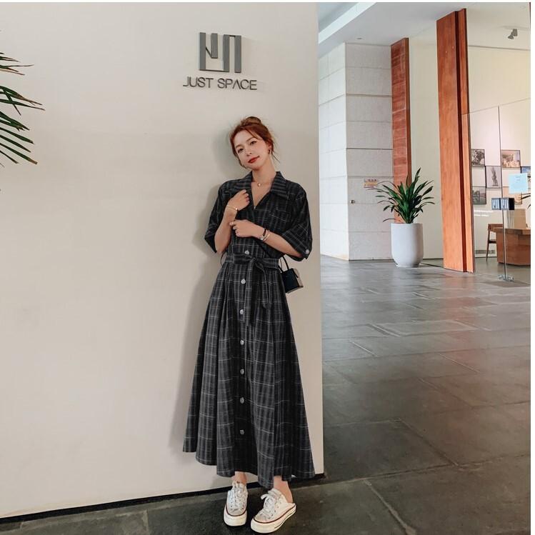 【美品】プリーツプリーズ マキシ丈 シャツ襟 ライン柄 ワンピース 3 L 美品】プリーツプリーズ マキシ丈 シャツ襟 ライン柄 ワンピース 3 L