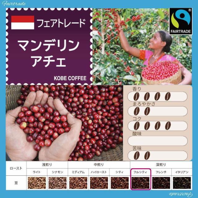 ブルーパック フェアトレード インドネシア マンデリン アチェ 200ｇ 21018200 | 