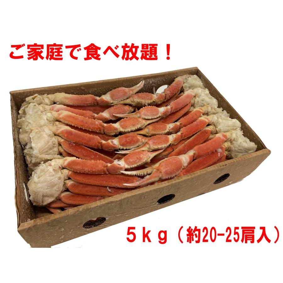 メガ ボリューム ボイル ズワイガニ 5kg 肩脚 16時まで当日発送