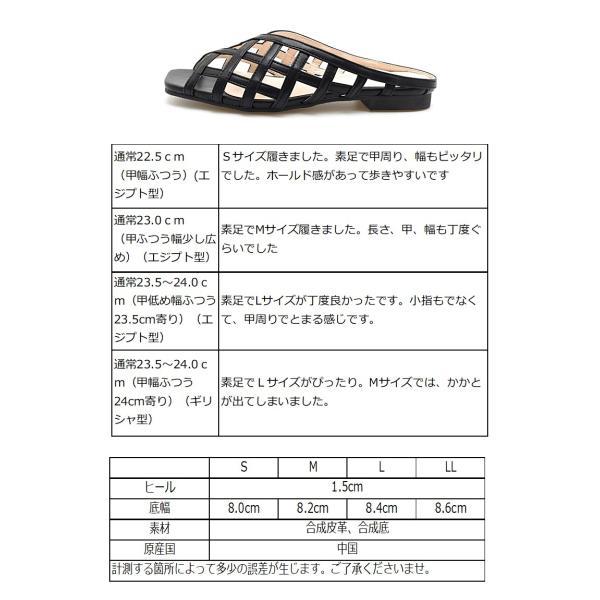 サンダル スリッパ 靴 レディース 夏 ぺたんこ つっかけ ローヒール ミュール 網目模様 可愛い フラット 低反発 インソール ビーチ #2203 |  | 04