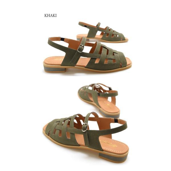 グルカサンダル レディース 歩きやすい ぺたんこ ストラップ 軽量 履きやすい 痛くない ゴムベルト グラディエーター 夏 靴 #2205 |  | 10