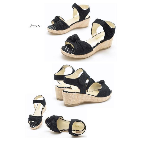 キッズ サンダル 女の子 子供 ジュニア ターバン リボン オシャレ カジュアル ウエッジヒール マジックテープ 歩きやすい 痛くない 走れる 海 プール #5128 |  | 07