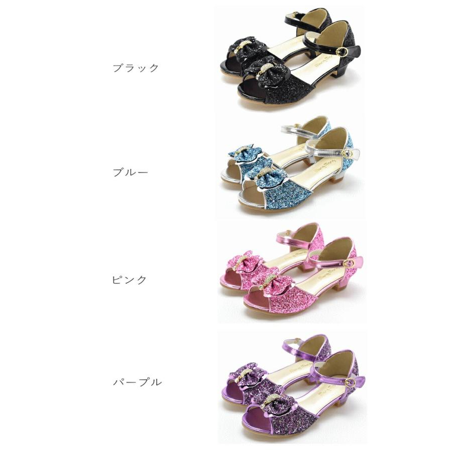 キッズ フォーマル 子供 靴 女の子 キラキラ ピアノ 発表会 ドレス シューズ ジュニア ストラップ リボン プリンセ ピンク #5130 |  | 06