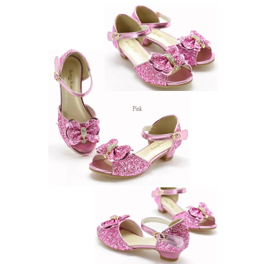 キッズ フォーマル 子供 靴 女の子 キラキラ ピアノ 発表会 ドレス シューズ ジュニア ストラップ リボン プリンセ ピンク #5130 |  | 12