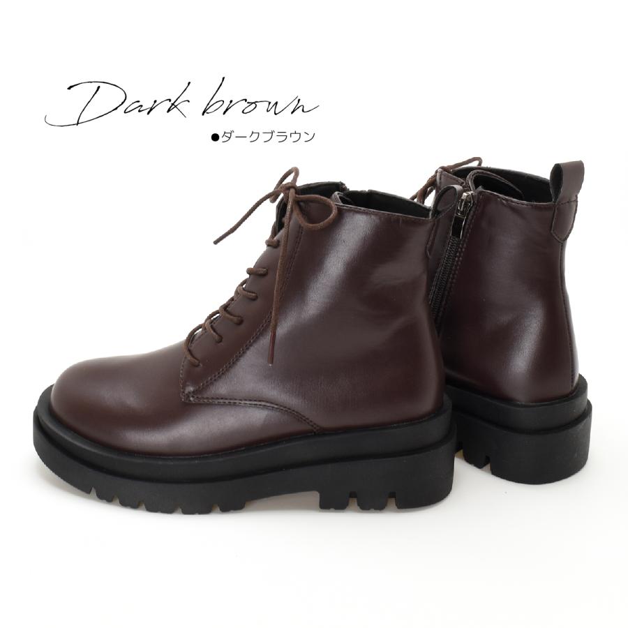 レディース レースアップ 袴 ブーツ 卒業式 ショートブーツ 編み上げ ファスナー 歩きやすい 厚底 靴 カジュアル 軽量 黒 ブラック ＃5200 |  | 06