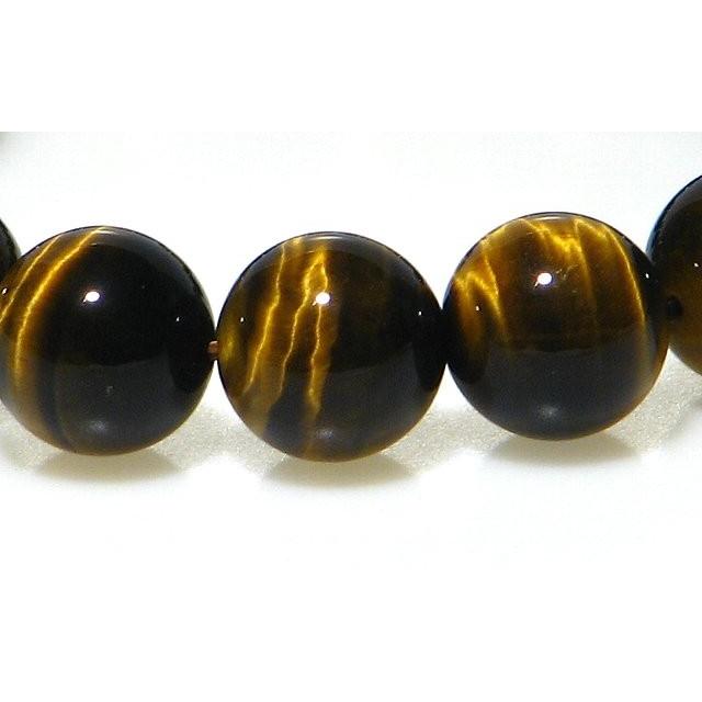 最高AAA 14mm ビッグタイガーアイ(虎目石) ブレスレット 16.5cm 18cm 