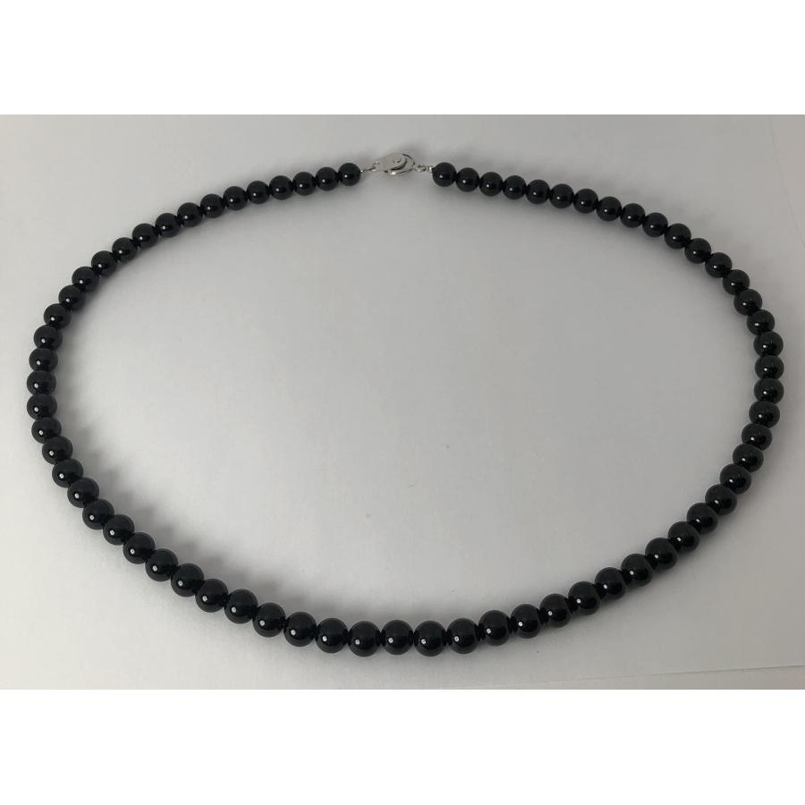 最高級AAA ブラックトルマリン 6mm ネックレス 【38cm 40cm 42cm 45cm 