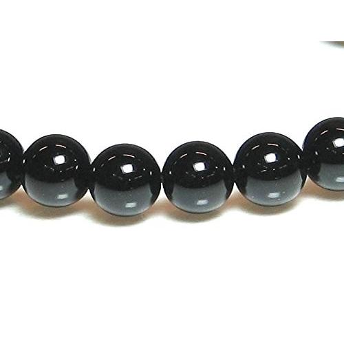 麗しいブラックオニキス 8mm ブレスレット 8月 誕生石 15cm 16.5cm