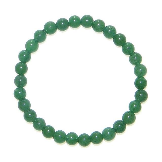 綺麗な緑 アベンチュリン 6mm ブレスレット 15cm 16.5cm 18cm 天然石 
