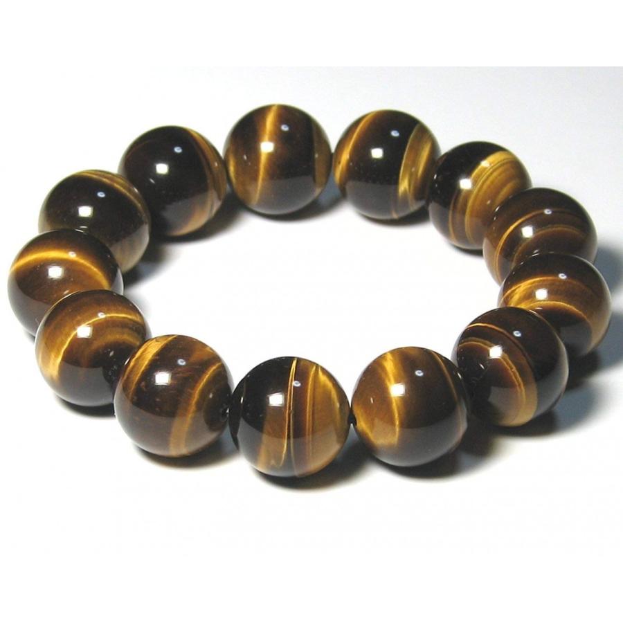 最高級 AAA グレード ビッグタイガーアイ（虎目石）16mm ブレスレット