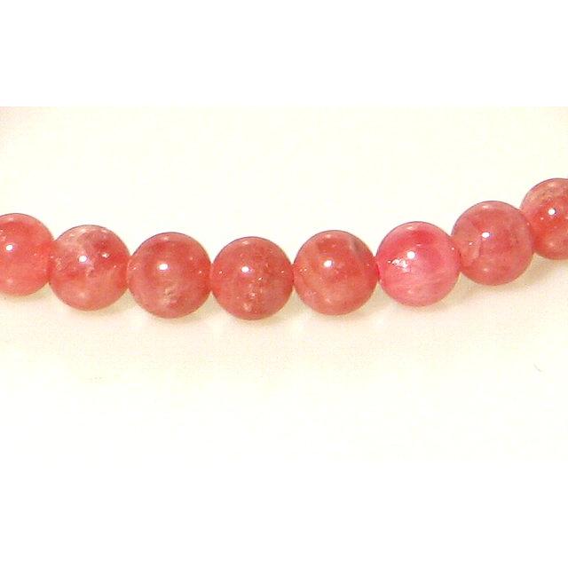 高級AA 縞模様の少ないインカローズ (ロードクロサイト) 6mm