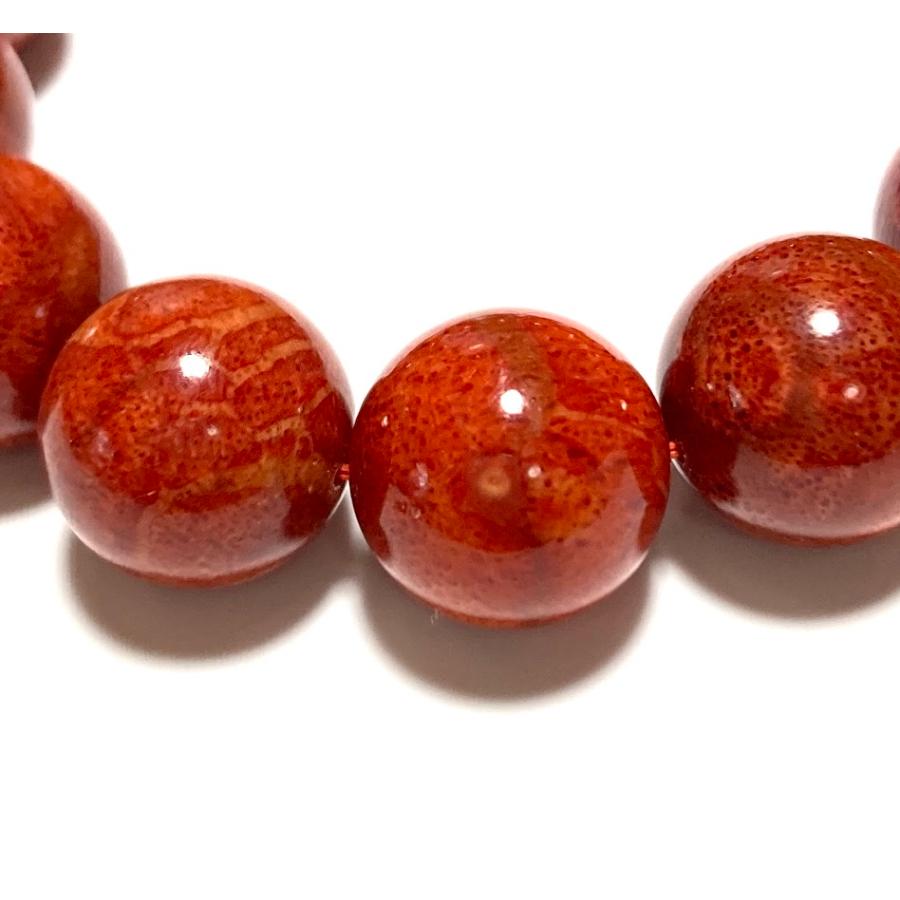 アフリカンコーラル(根珊瑚) 14mm ボールブレスレット 15cm 16.5cm 