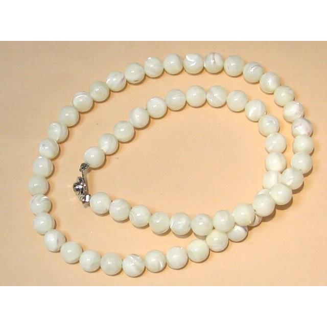 真珠の輝き マザーオブパール ネックレス 8mm 50cm 6月 誕生石 パール 