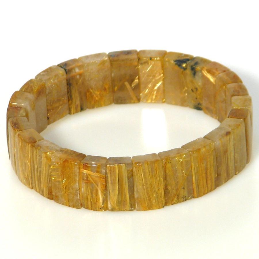 5A 極太 タイチンルチルクォーツ バングル ブレスレット 18cm 4月 誕生石 紅水晶 天然石 メンズ レディース アクセサリーの画像