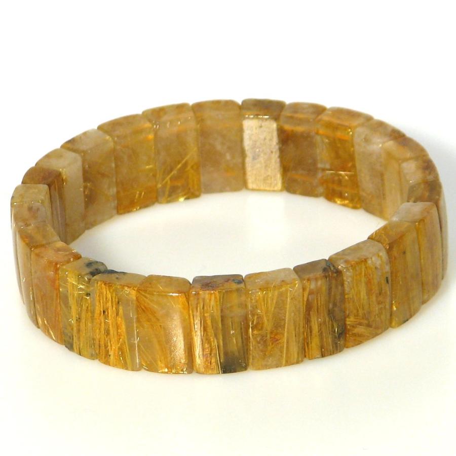 5A 極太 タイチンルチルクォーツ バングル ブレスレット 18cm 4月 誕生石 紅水晶 天然石 メンズ レディース アクセサリーの画像