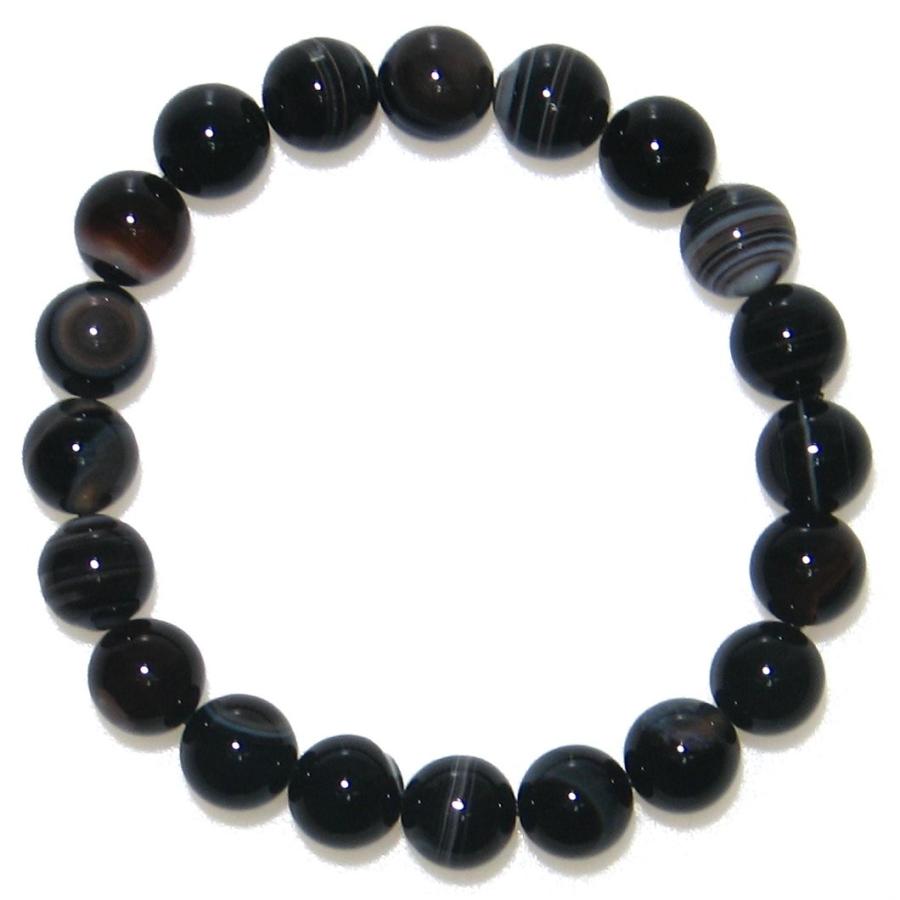 ブラックオニキス (チベット瑪瑙) 10mm ブレスレット : 神戸宝光堂 
