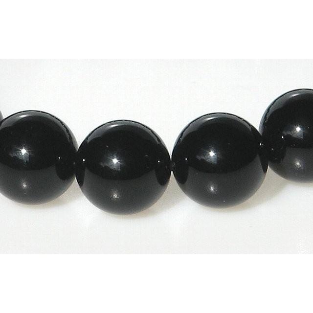 チベット産 黒水晶 (カーンゴーム/モリオン) 14mm ブレスレット 4月 