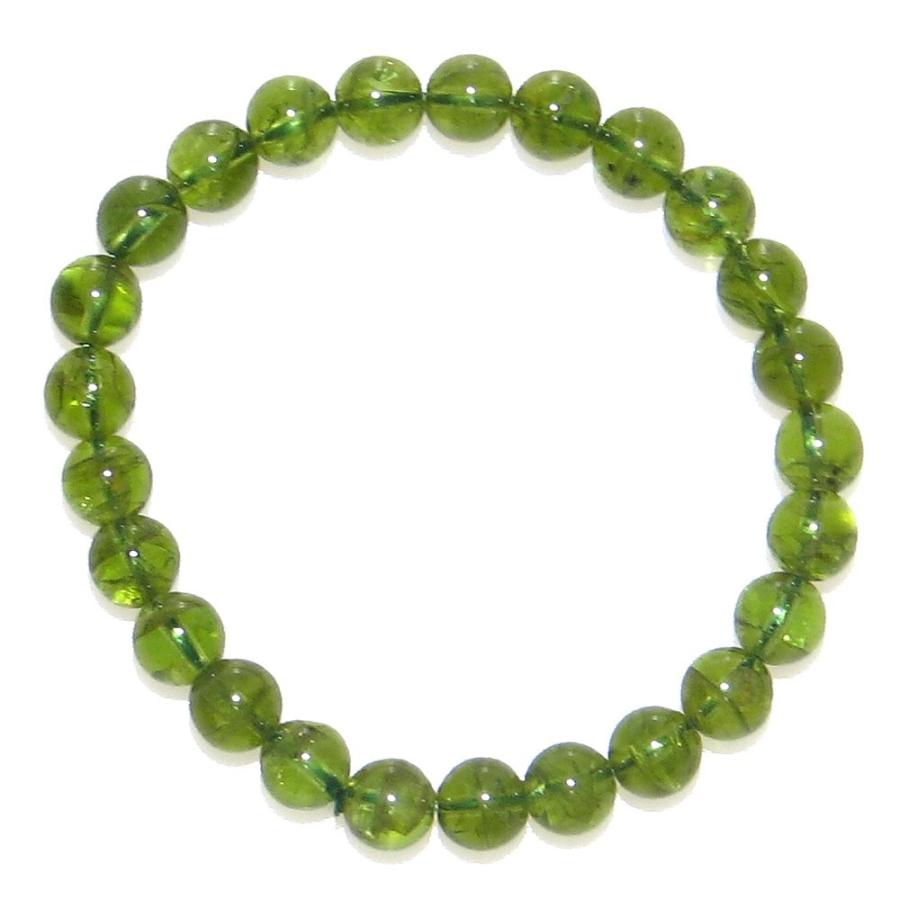 ★クリアペリドット 7.5ミリ珠 ブレスレット(SA~SA+) ☆クリアペリドット 7.5ミリ珠 ブレスレット(SA~SA+) AA