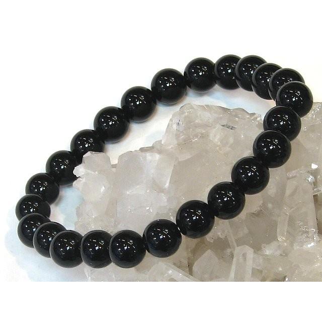 チベット産 黒水晶 (カーンゴーム/モリオン) 8mm ブレスレット 4