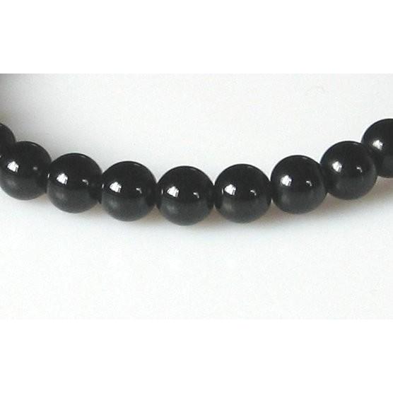 チベット産 黒水晶 (カーンゴーム/モリオン) 6mmブレスレット 15cm