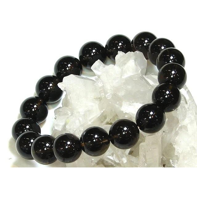 ウルトラダークスモーキークォーツ (煙水晶) 12mm ブレスレット 4月 
