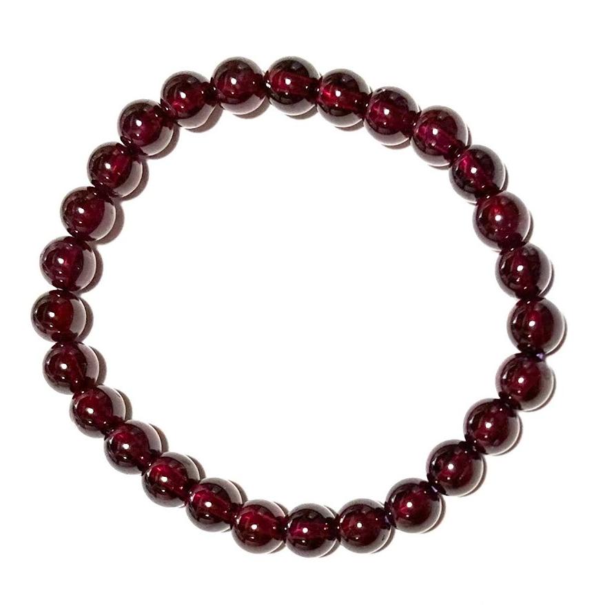 タンザニア産 AAA ロードライトガーネット 6mm ブレスレット 16.5cm 1月 誕生石 天然石 メンズ レディース アクセサリー パワーストーン