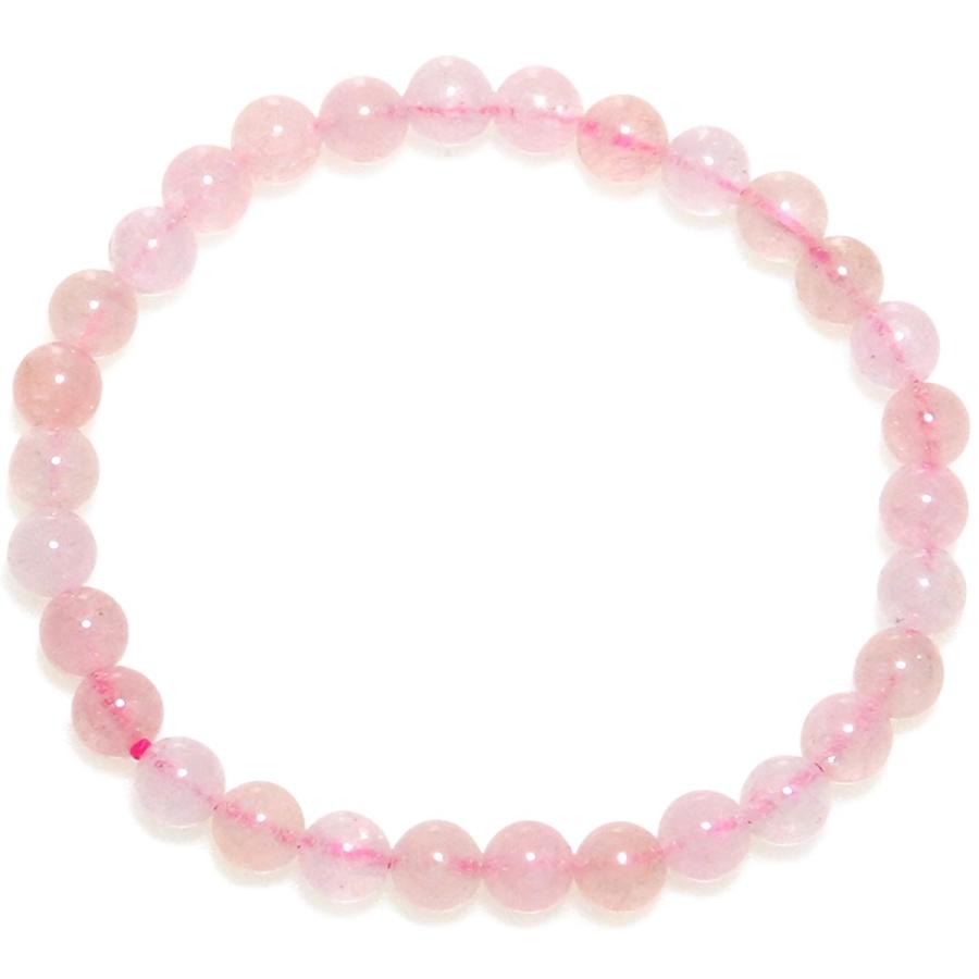 AA ピンクアクアマリン (モルガナイト) 6mm ブレスレット 15cm 16.5cm 