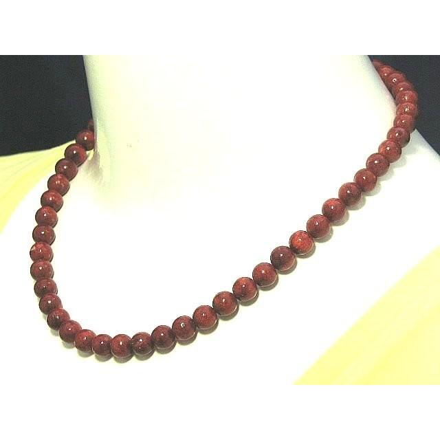 若さの秘訣 アフリカンコーラル 8mm ボールネックレス 38cm 40cm 42cm 