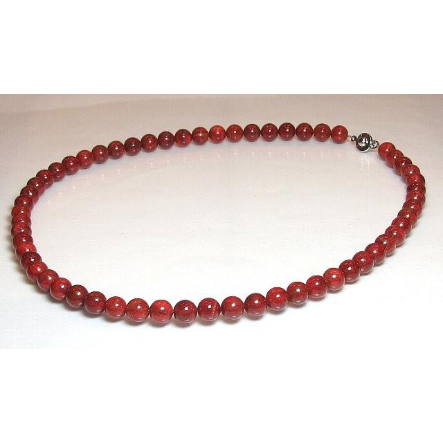 アフリカンコーラル (スポンジ珊瑚) 8mm ネックレス 50cm 3月 誕生石 