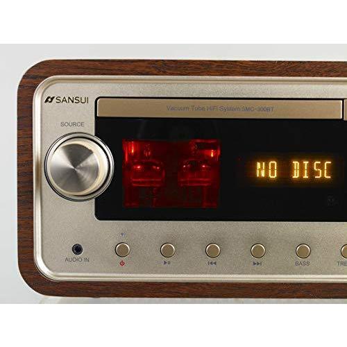 お買い得！ SANSUI 真空管ハイブリッドアンプ搭載CDステレオシステム SMC-300BT ブラウン 【2463908500】(13035円)