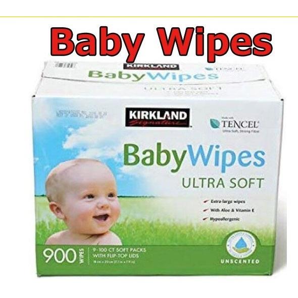 ベビーワイプ おしりふき 100枚×9個 900枚 コストコ カークランド 大判 厚手 水 KIRKLAND Baby Wipes 送料無料