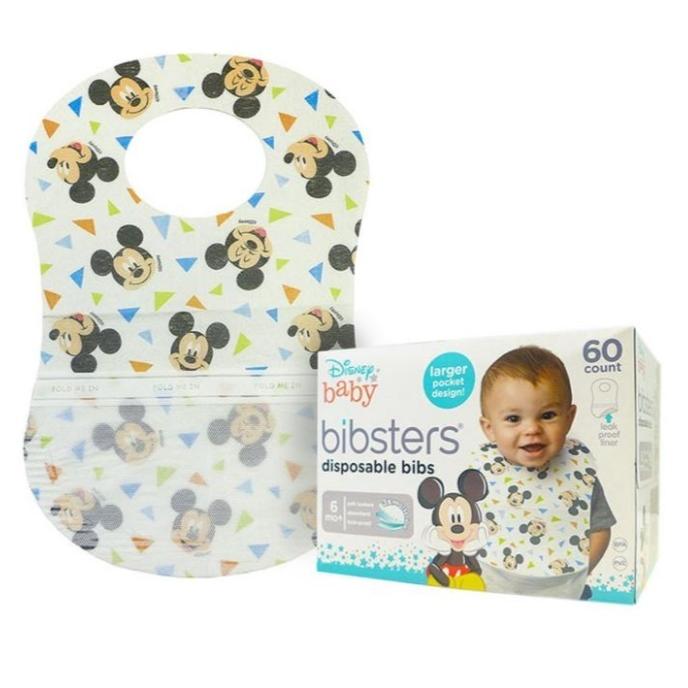 限定モデル 食事エプロン ビブスター 60枚 使い捨て ディズニー 箱入り スタイ よだれかけ コストコ 送料無料 人気海外一番